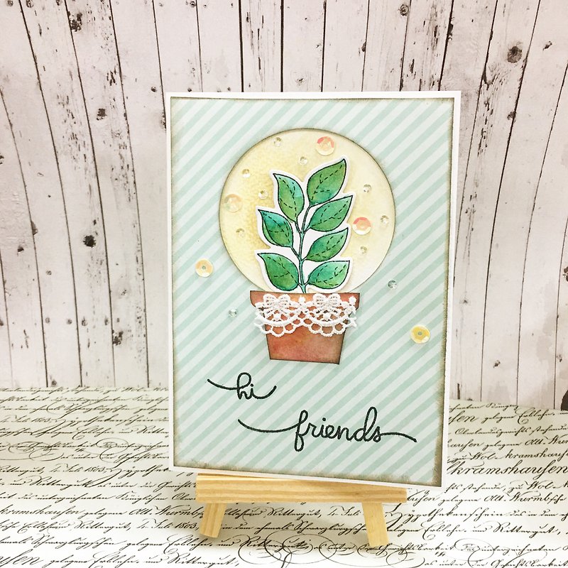 Potted friendship greeting card - การ์ด/โปสการ์ด - กระดาษ 