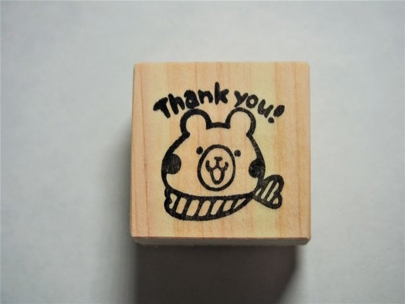スカーフクマthank you　はんこ - 印章/印台 - 橡膠 黑色