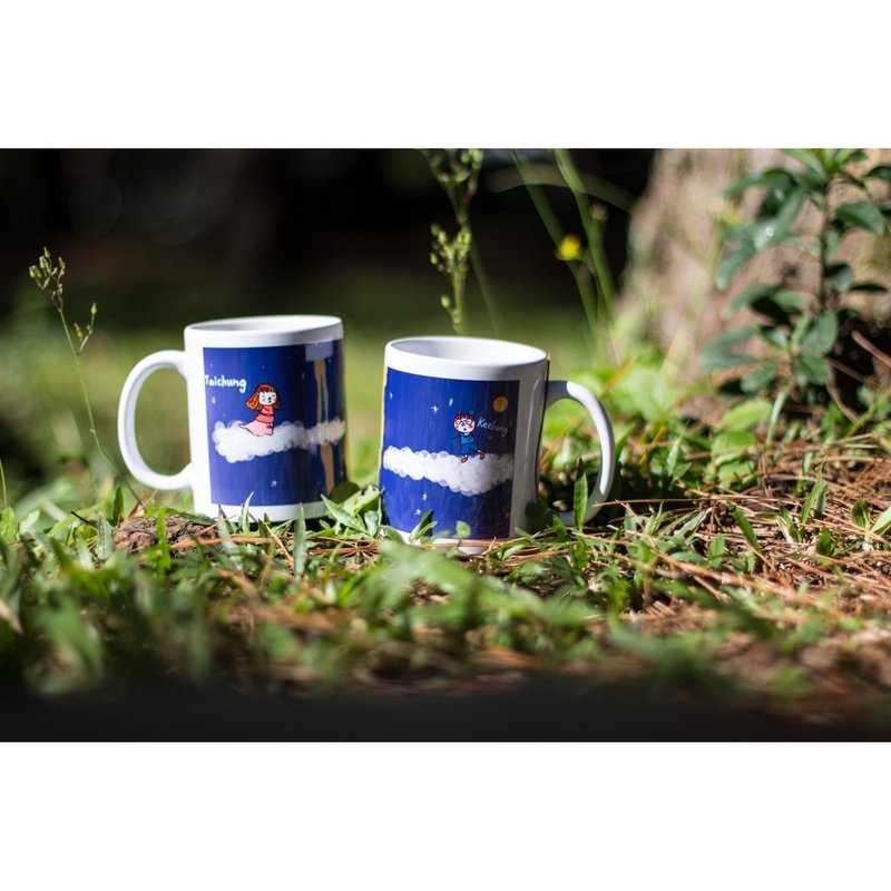 【客製化】 馬克杯| 手繪Q版 紀念禮物 情侶對杯 - 其他杯子 - 瓷 白色