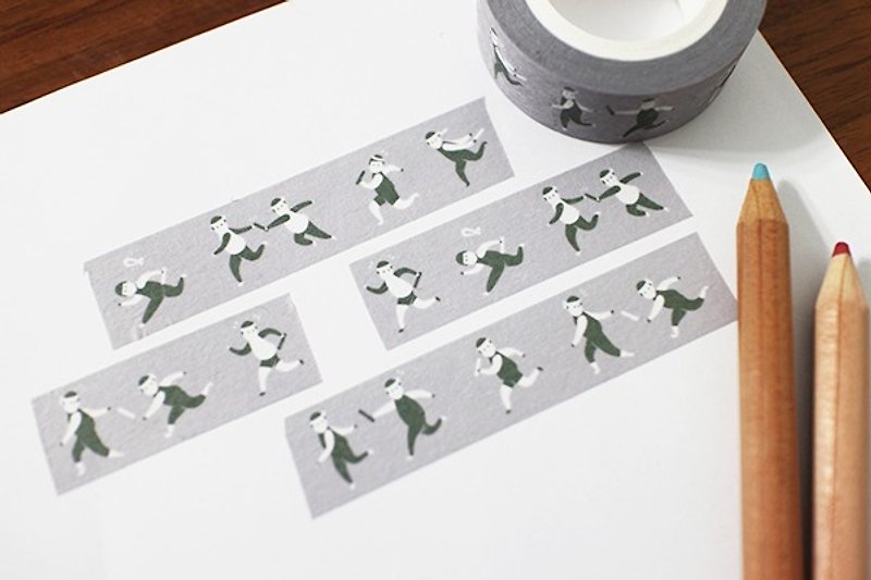 Maotu-Paper Tape (Brigade Relay) - Washi Tape - Paper Gray