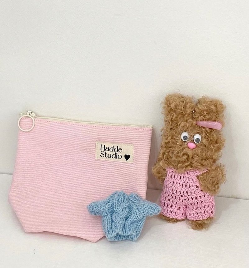HADDE label pouch (4 colors) - 化妝包/收納袋 - 棉．麻 