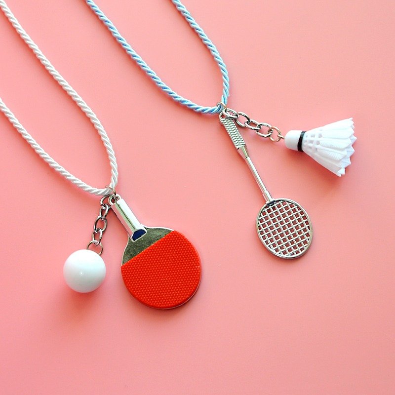 Goody Bag Table Tennis + Badminton Necklace Gift Bag - Necklaces - Other Metals Red