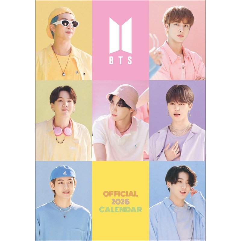 呼叫ARMY  與防彈少年團  2026月曆 - 日曆/月曆/年曆 - 紙 紫色