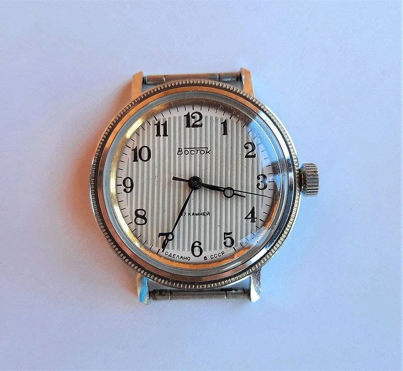Vostok 17 jewels wind up mens watch USSR - Soviet mechanical wrist watch vintage - 男錶/中性錶 - 不鏽鋼 