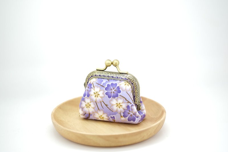 CaCa Crafts | [Purple Drunk] 6.5cm Hefengkou Gold Pack - กระเป๋าใส่เหรียญ - ผ้าฝ้าย/ผ้าลินิน 