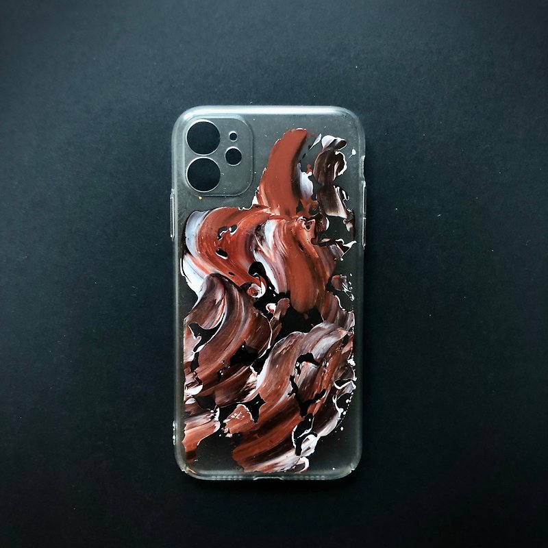 Acrylic 手繪抽象藝術手機殼 | iPhone 11 |  Woodland - 其他 - 壓克力 咖啡色