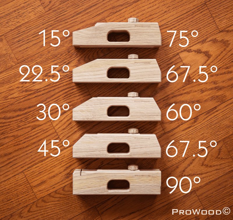 Kumiko Professional Kit 5 pcs oak - 15,75 30,60,45,22.5,67.5,90, angles - 木工/竹藝/紙雕 - 木頭 
