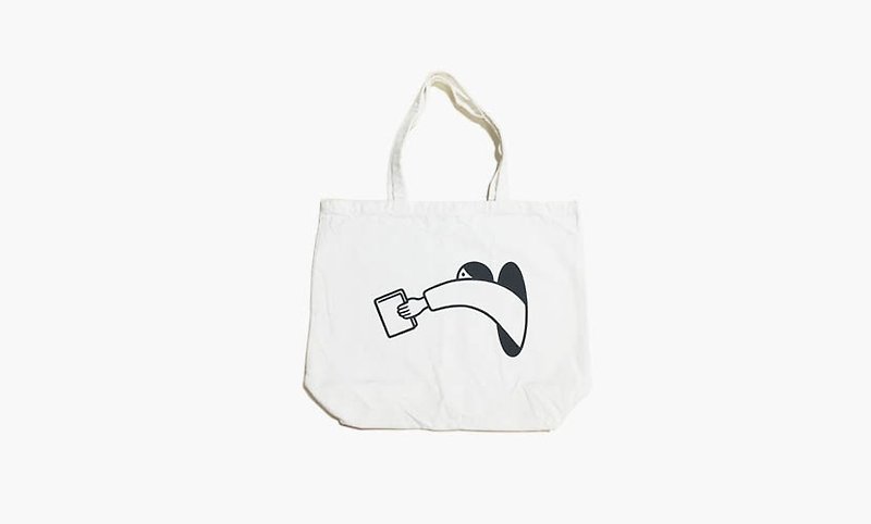 NORITAKE - FOUNDING BOOK Tote bag - 側背包/斜孭袋 - 棉．麻 白色