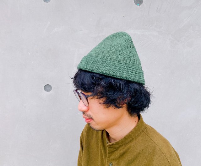 Willy handwoven cotton hat army green chokdee-muakdeedee - Shop