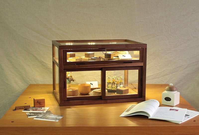 Pre-Order-Walnut Collection Light Cabinet / Dim Sum Light Cabinet - Storage - Wood Brown