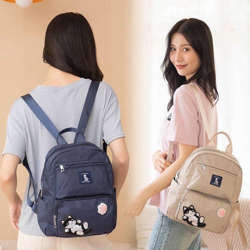 吐司包 賓士貓 後背包【330083】 - 後背包/背包/書包 - 防水材質 藍色