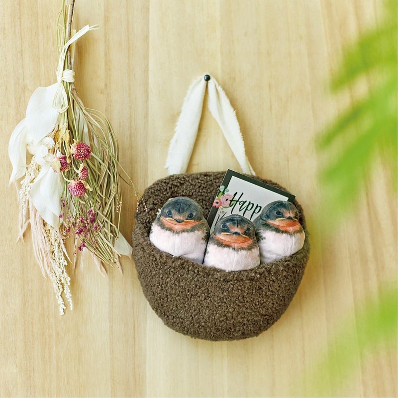 Get a New Year’s gift when you purchase your purchase [YOU+MORE] Swallow’s Nest Baby Wall-hanging Accessories Storage Bag - ตกแต่งผนัง - เส้นใยสังเคราะห์ 