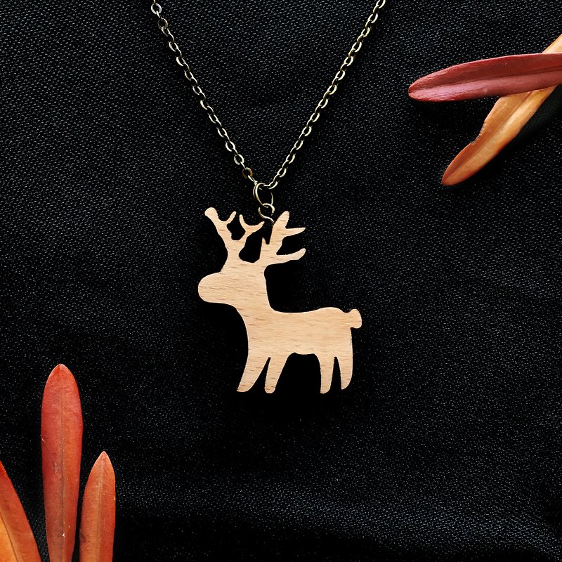 Deer Necklace - Necklaces - Wood 