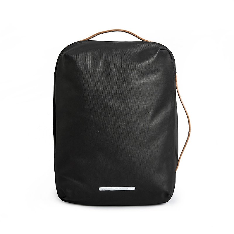 Canvas Series-13吋Three Classic Back Backpack (Back/Hand/Shoulder)-Ink Black-RBP270BK - กระเป๋าเป้สะพายหลัง - ผ้าฝ้าย/ผ้าลินิน สีดำ