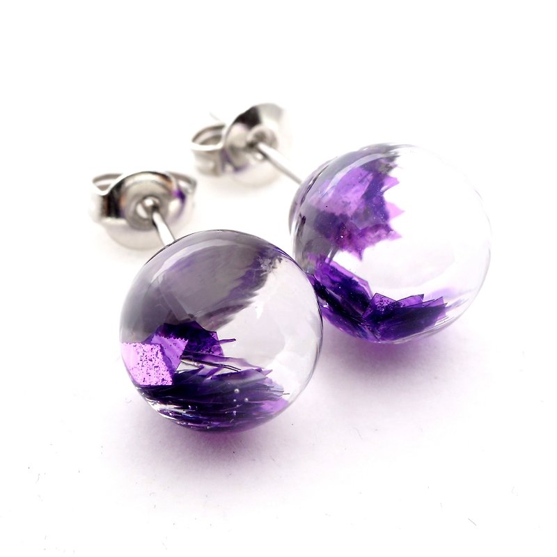 「OMYWAY」Handmade Water - Glass Globe - Earrings - Drop Earrings - Drop Clip on Earrings - Earrings & Clip-ons - Glass 