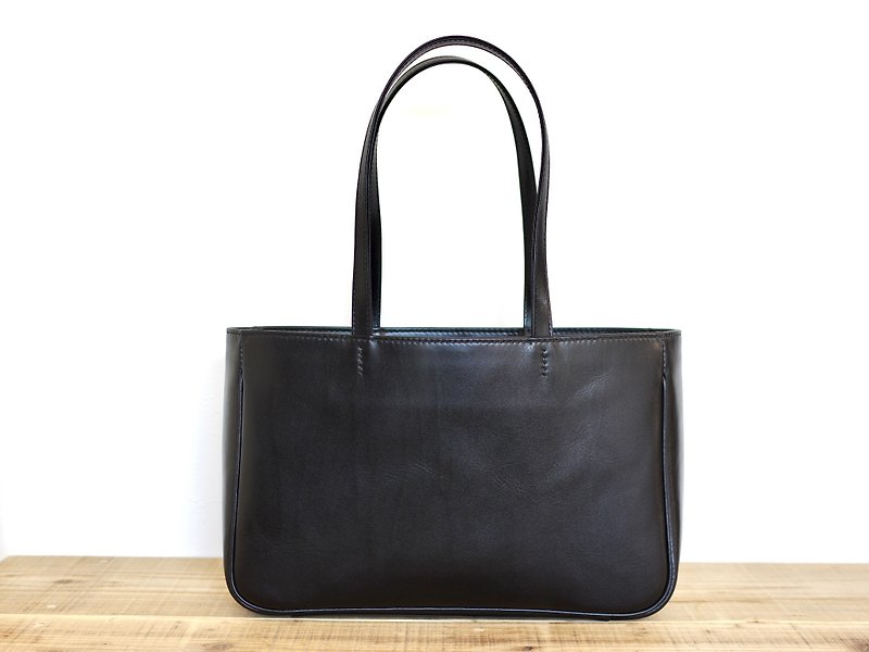 Leather Tote Bag Black - Handbags & Totes - Genuine Leather Black