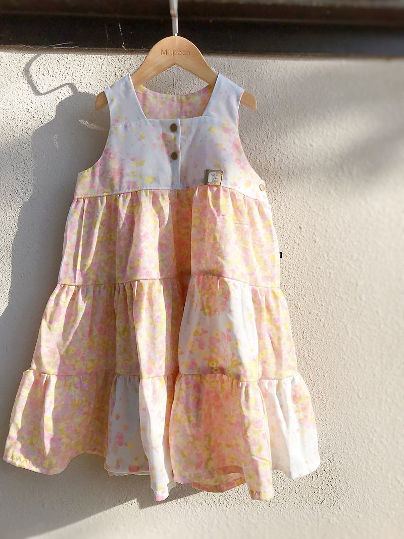the square collar baby dress - กระโปรง - ผ้าฝ้าย/ผ้าลินิน หลากหลายสี
