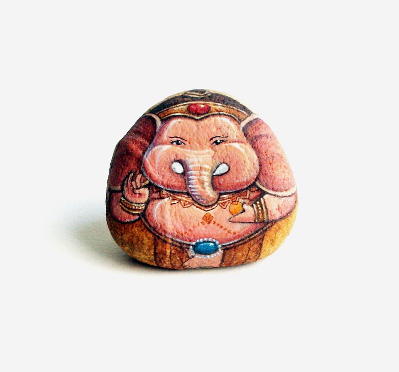 Lord Ganesha (Stone Painting). - Other - Stone Multicolor
