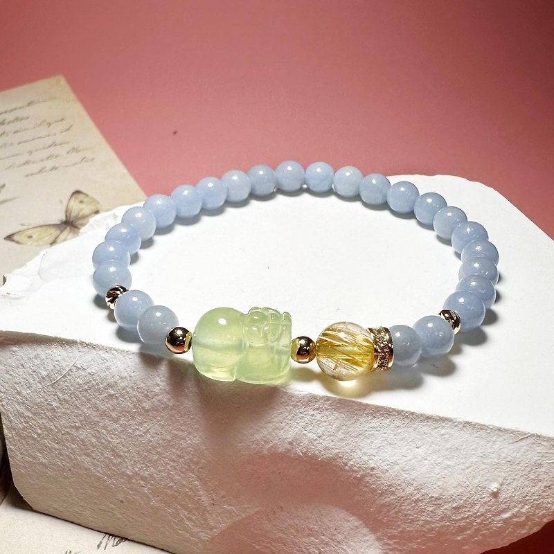 Blue agate bracelet - Bracelets - Gemstone Blue