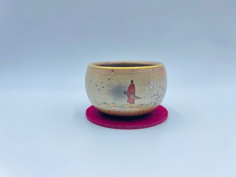 柴燒手繪杯 - 茶壺/茶杯/茶具 - 陶 白色