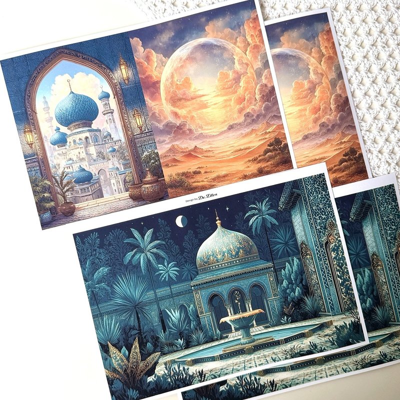 Z652 - Arabian background - 貼紙 - 紙 