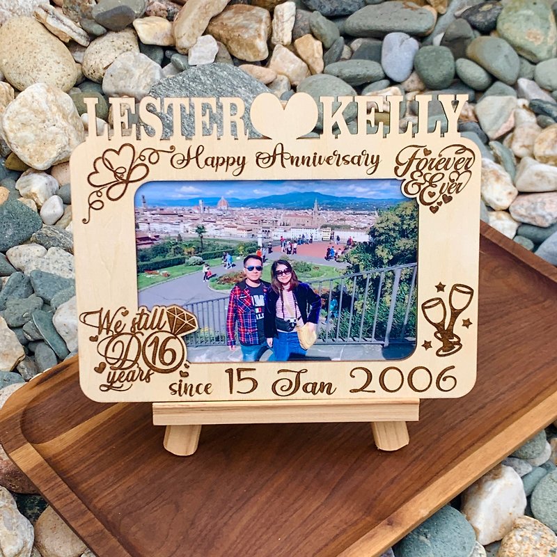 Personalized Customized Wooden Wooden Photo Frame Wedding Anniversary Anniversary Photo Frame Gift
