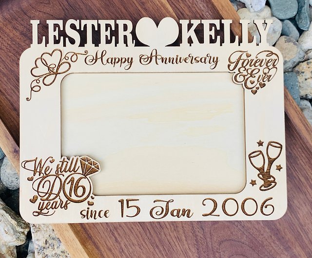 Anniversary Wooden Frame, Customized wooden Frames