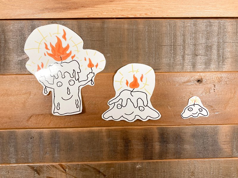 Waterproof Glossy Sticker—Candle Type - Stickers - Paper Multicolor