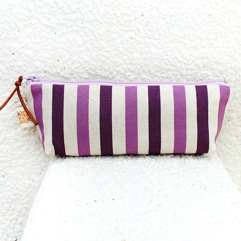 Wen Qing line pen bag _ purple - กล่องดินสอ/ถุงดินสอ - ผ้าฝ้าย/ผ้าลินิน สีม่วง