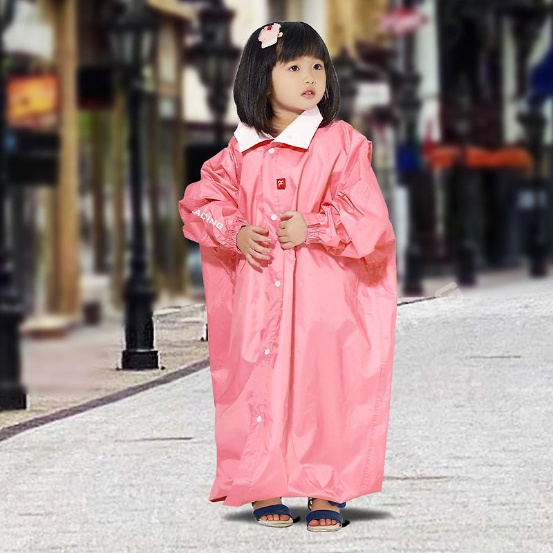 TDN小揹兒童背包雨衣超防水輕量學生書包連身雨衣-凱蒂粉 - 雨傘/雨衣 - 防水材質 粉紅色