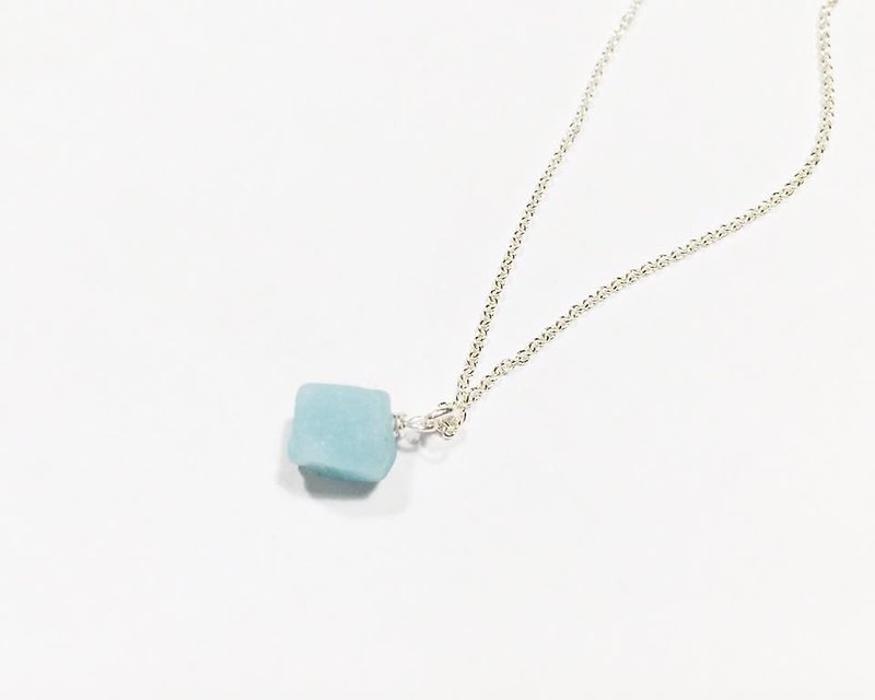 MH Silver natural stone series _ Happiness Bluebird (amazonite small ore necklace) - Bracelets - Gemstone Green