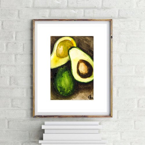 アボカドの油絵 アボカドの油絵