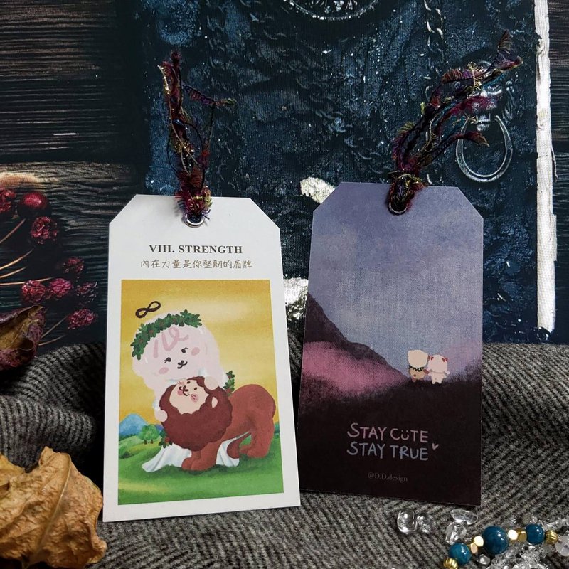 塔羅牌 大牌書籤 - VIII. STRENGTH - 力量牌 TAROT Bookmark - 書籤 - 紙 多色