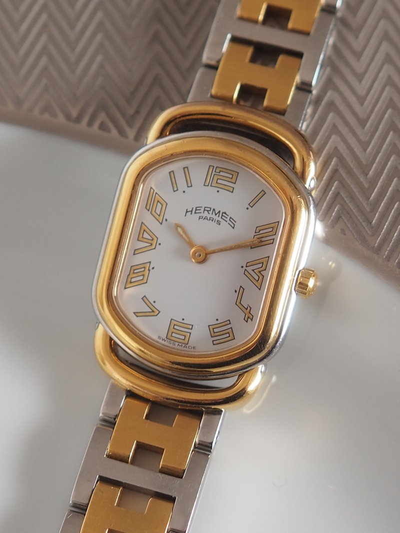 HERMES エルメス ラリー ウォッチ 腕時計 ゴールド シルバー コンビ レディース ヴィンテージ - 腕時計 - ステンレススチール ゴールド