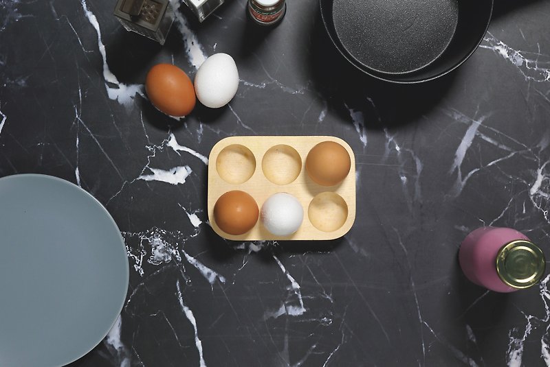 Nordic style egg rack S (maple / walnut) - เครื่องครัว - ไม้ 
