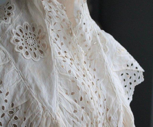フランスアンティークレース　花刺繍レース　ビンテージレース 70726f647563742f32303234303230