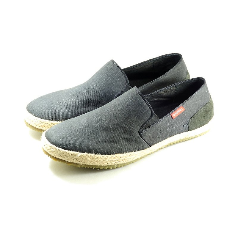 [Dogyball] simple lazy shoes straw super soft canvas uppers soft Q insole rubber soles free shipping - รองเท้าอ็อกฟอร์ดผู้ชาย - ผ้าฝ้าย/ผ้าลินิน สีดำ