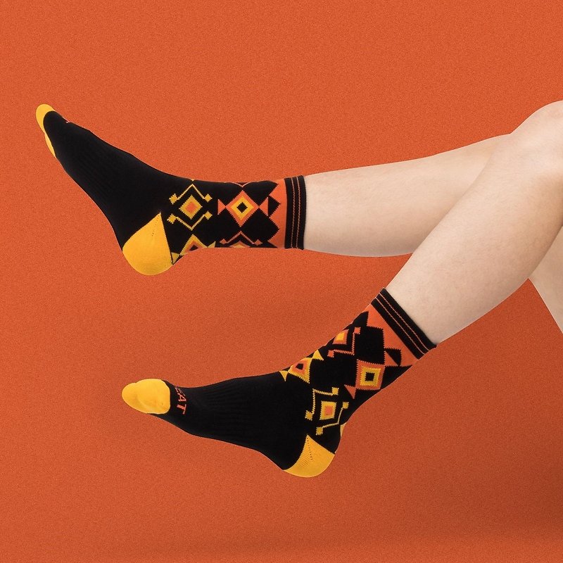 【Neo-classic Collection】Santa Fe Sports Socks - Socks - Cotton & Hemp Black