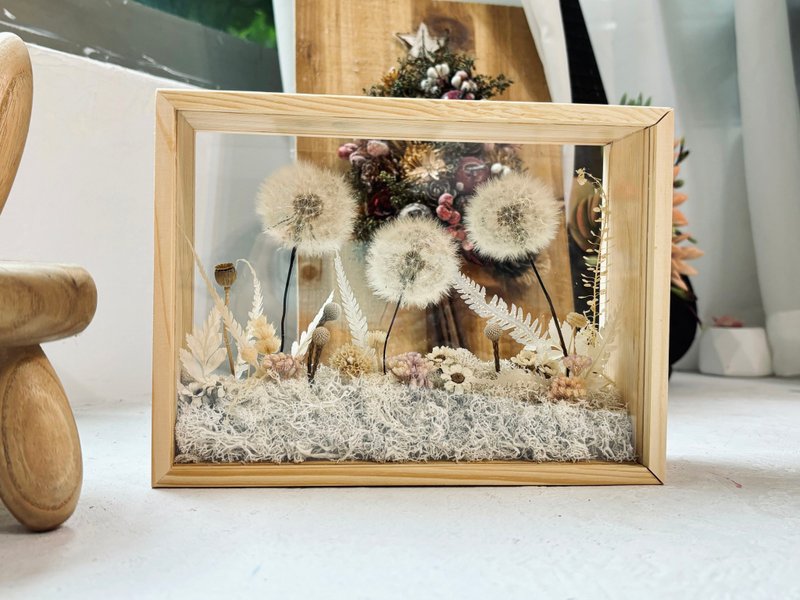 Dandelion Garden Snow Christmas Micro Landscape - Items for Display - Plants & Flowers 