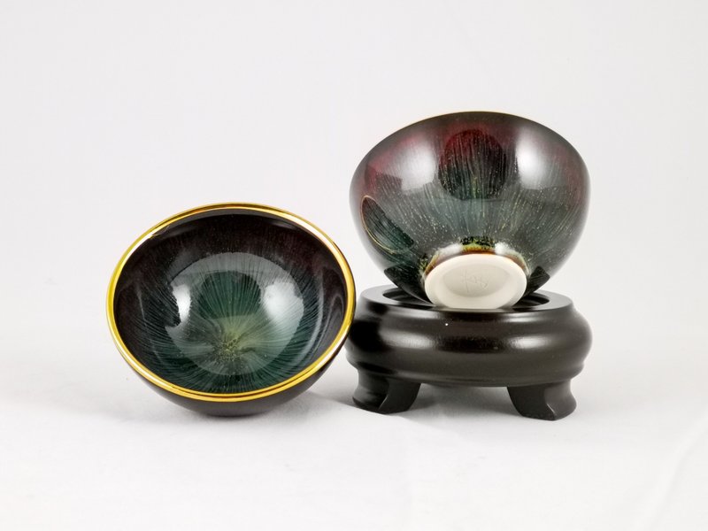 【大立窯】鎏金 金碧兔毫 天目對杯 ( 7.5 x 4公分款-2入/盒 ) - 茶壺/茶杯/茶具 - 瓷 
