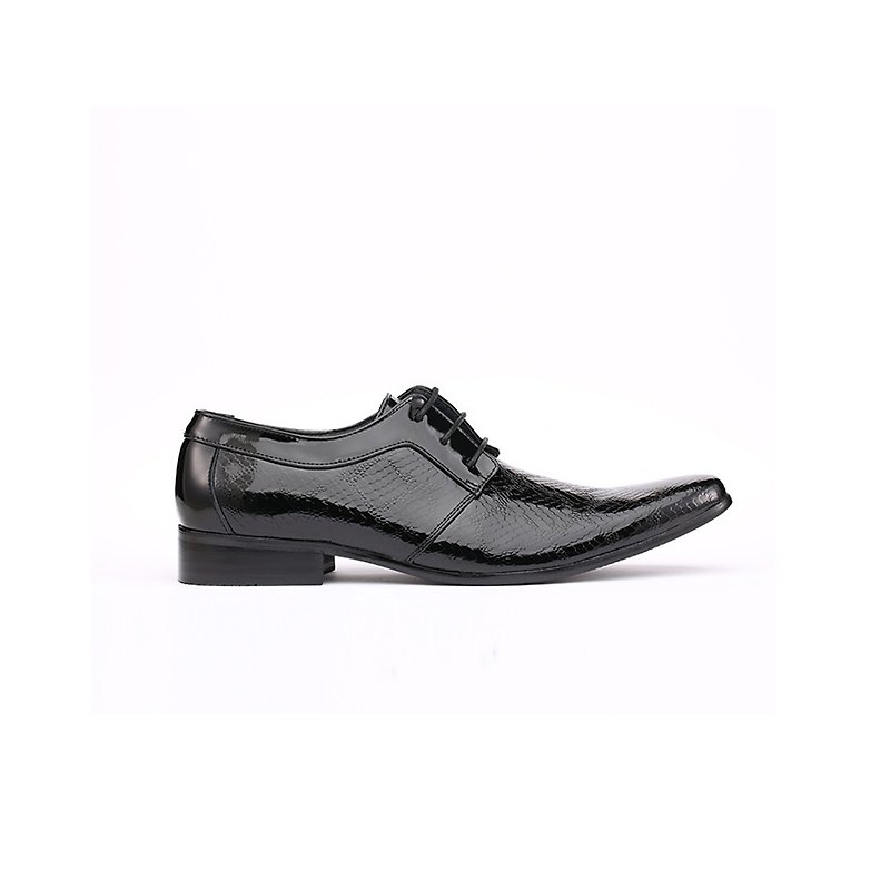 Murphy Plain Toe ดาร์บี้รองเท้าหนังสิทธิบัตร KV80042 สีดำ - รองเท้าหนังผู้ชาย - หนังแท้ สีดำ