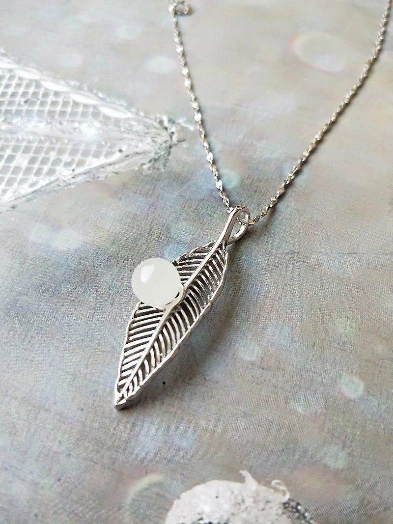 (Out of Stock) One Leaf Zhiqiu - 925 Silver Breast Milk Jewelry Necklace - สร้อยคอ - เงิน สีเงิน