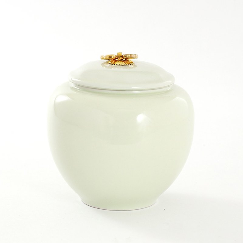 Pet urn | Snow white round porcelain/L - อื่นๆ - ดินเผา 