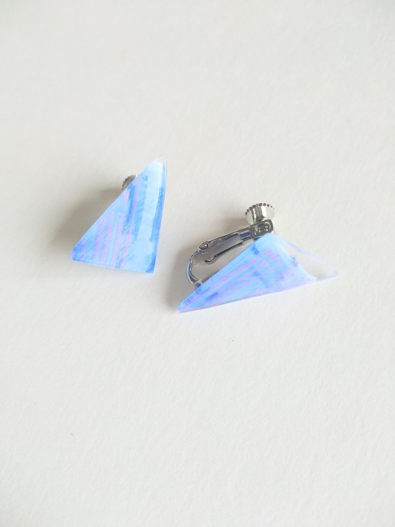 Kakera Clip-On Moyo - Earrings & Clip-ons - Plastic Blue