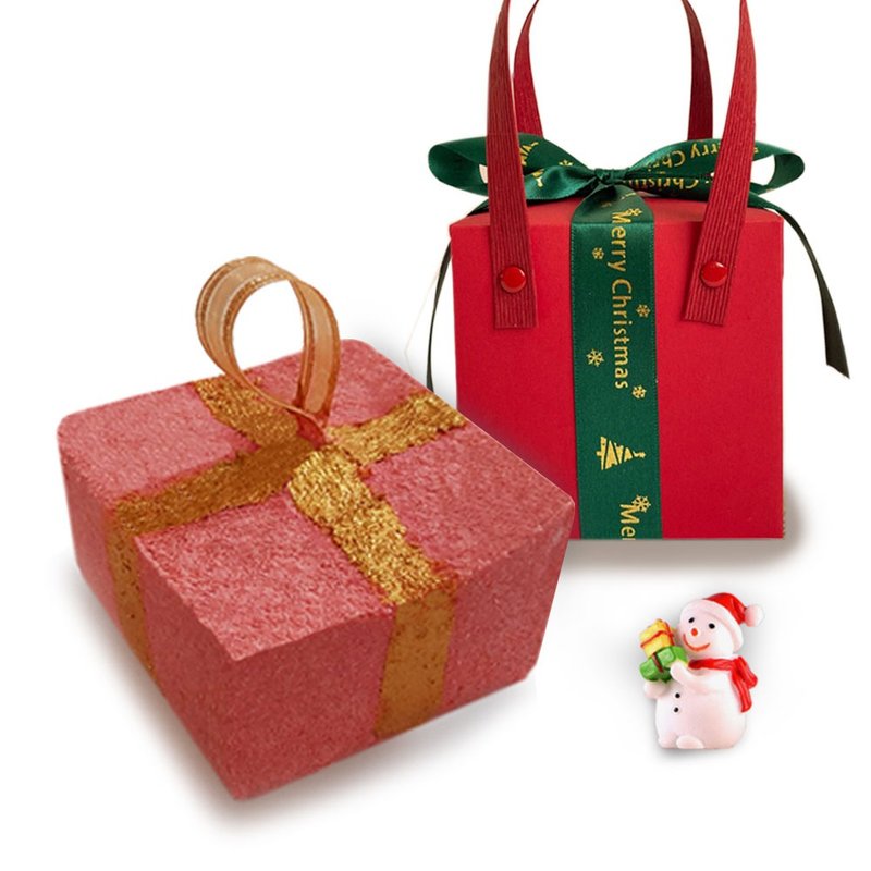 Who will give the gift? Christmas gift bath tablets - ครีมอาบน้ำ - น้ำมันหอม สีแดง