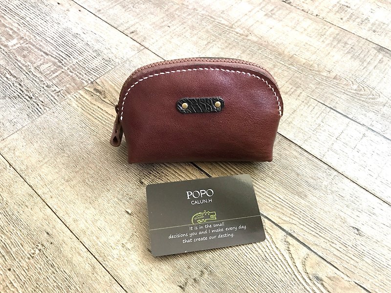 POPO│ Athens │ cowhide pouch │ - Wallets - Genuine Leather Brown