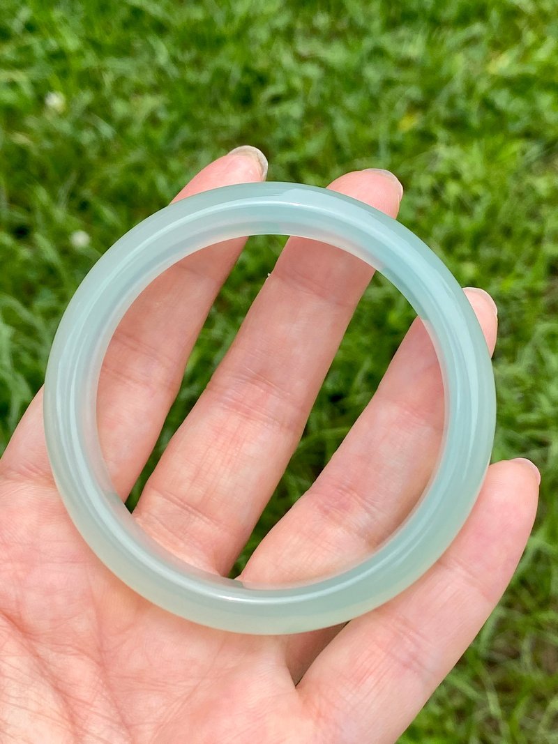 高冰天青色瑪瑙手鐲56.5 - 手鍊/手環 - 水晶 綠色