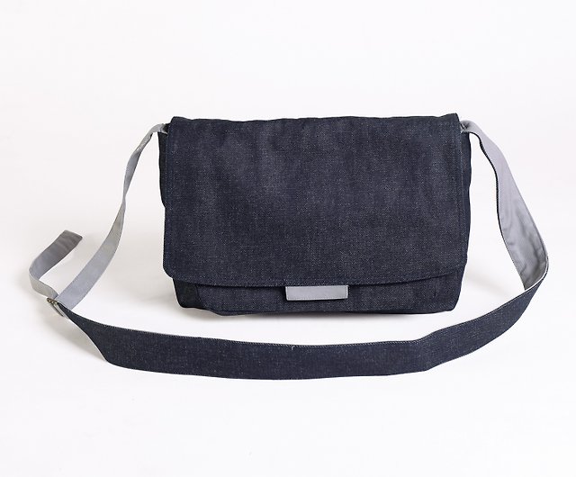 Shoulder Crossbody Canvas Travel Bag - Denim Blue - Shop garcon-manque Messenger Bags & Sling - Pinkoi