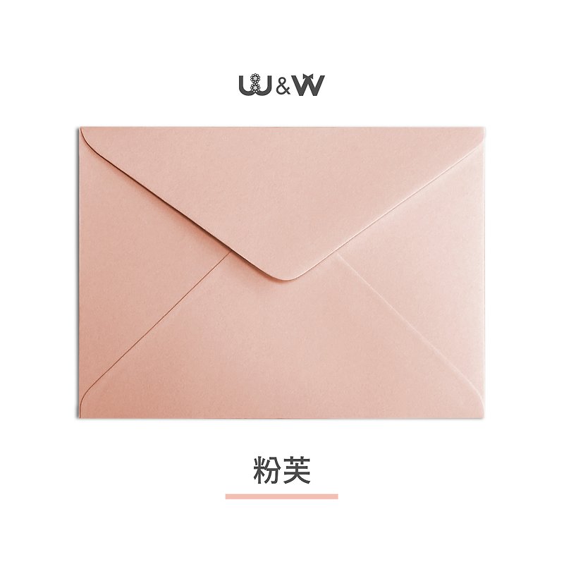 W&W Wedding Card Feast-Japanese Element Paper Envelope D-Beautiful New Color-Pink Fu - Envelopes & Letter Paper - Paper Pink