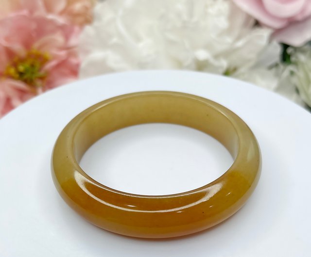 【高品質】翡翠 バングル 茶色と白のグラデーション 大人気 本翡翠バングル アイス系 春彩 薄いラベンダー 薄い緑